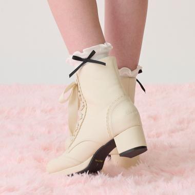 荷葉邊蝴蝶結襪