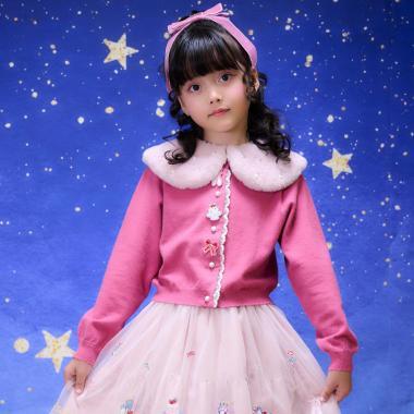 芭蕾元素刺繡針織開衫