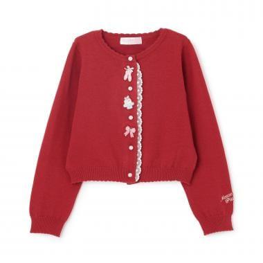 芭蕾元素刺繡針織開衫