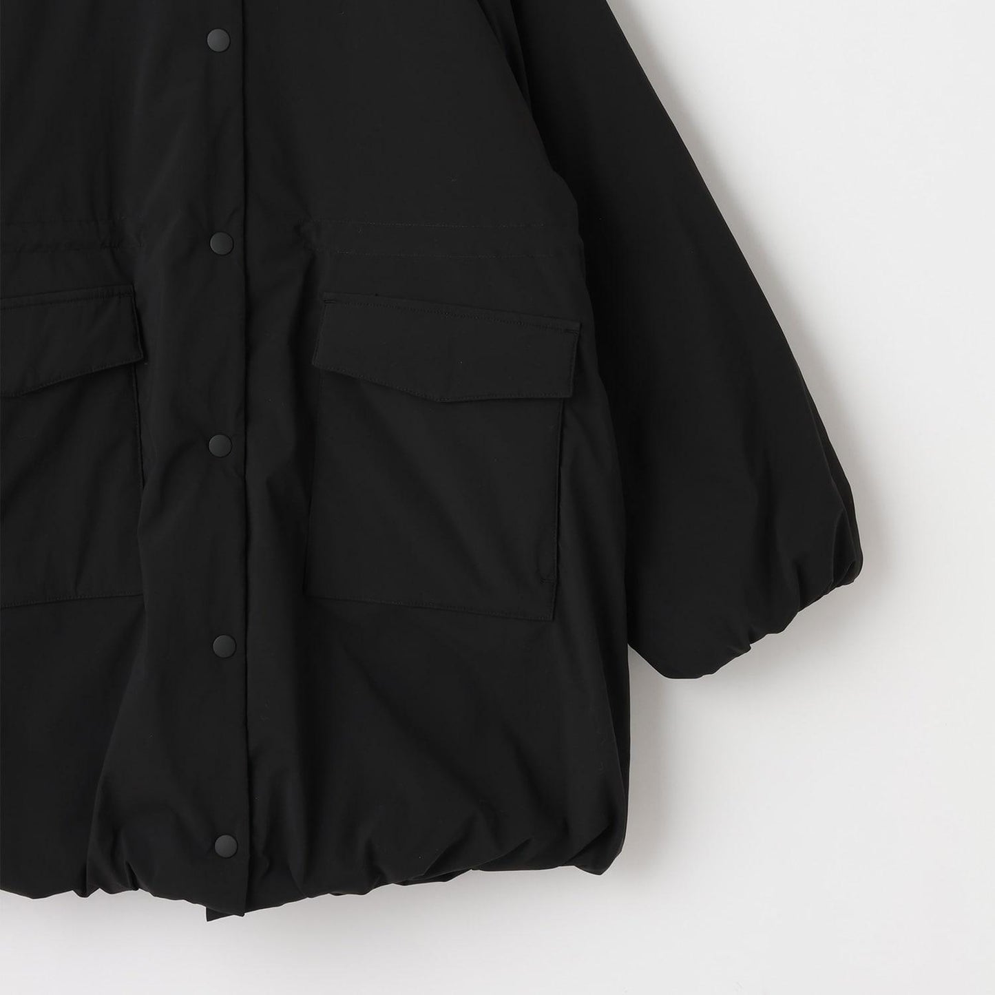 【AMI】【防潑水】附圍巾中棉泡泡袖大衣