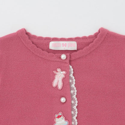 芭蕾元素刺繡針織開衫