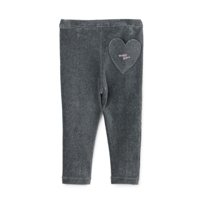 針織燈芯絨荷葉邊打底褲