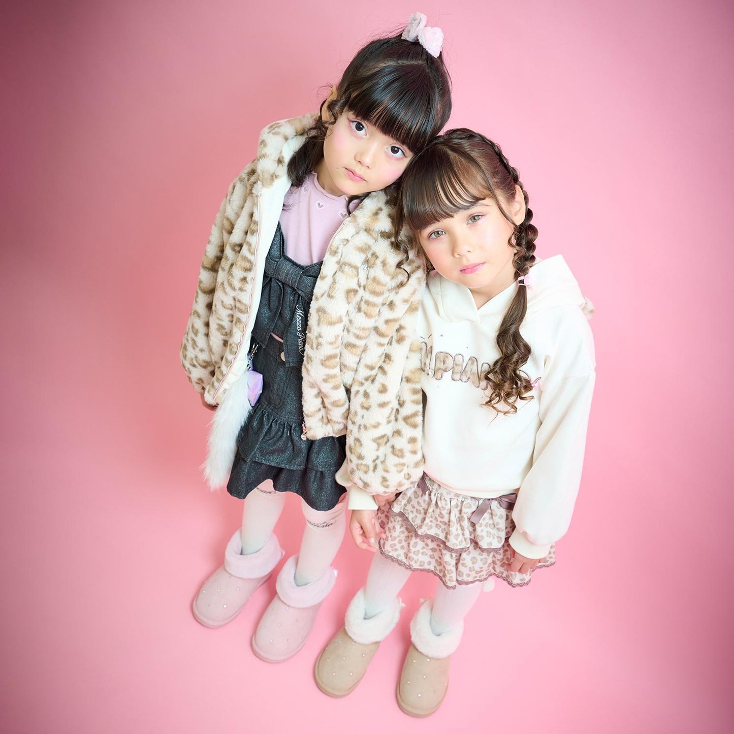 貓耳仿皮草標誌連帽衛衣