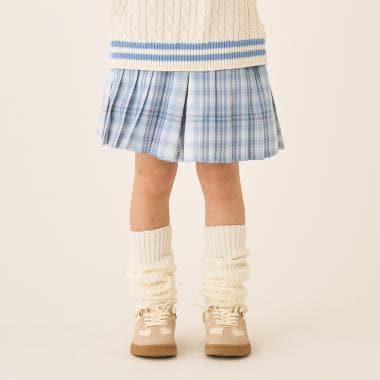 T/R格紋百褶裙褲