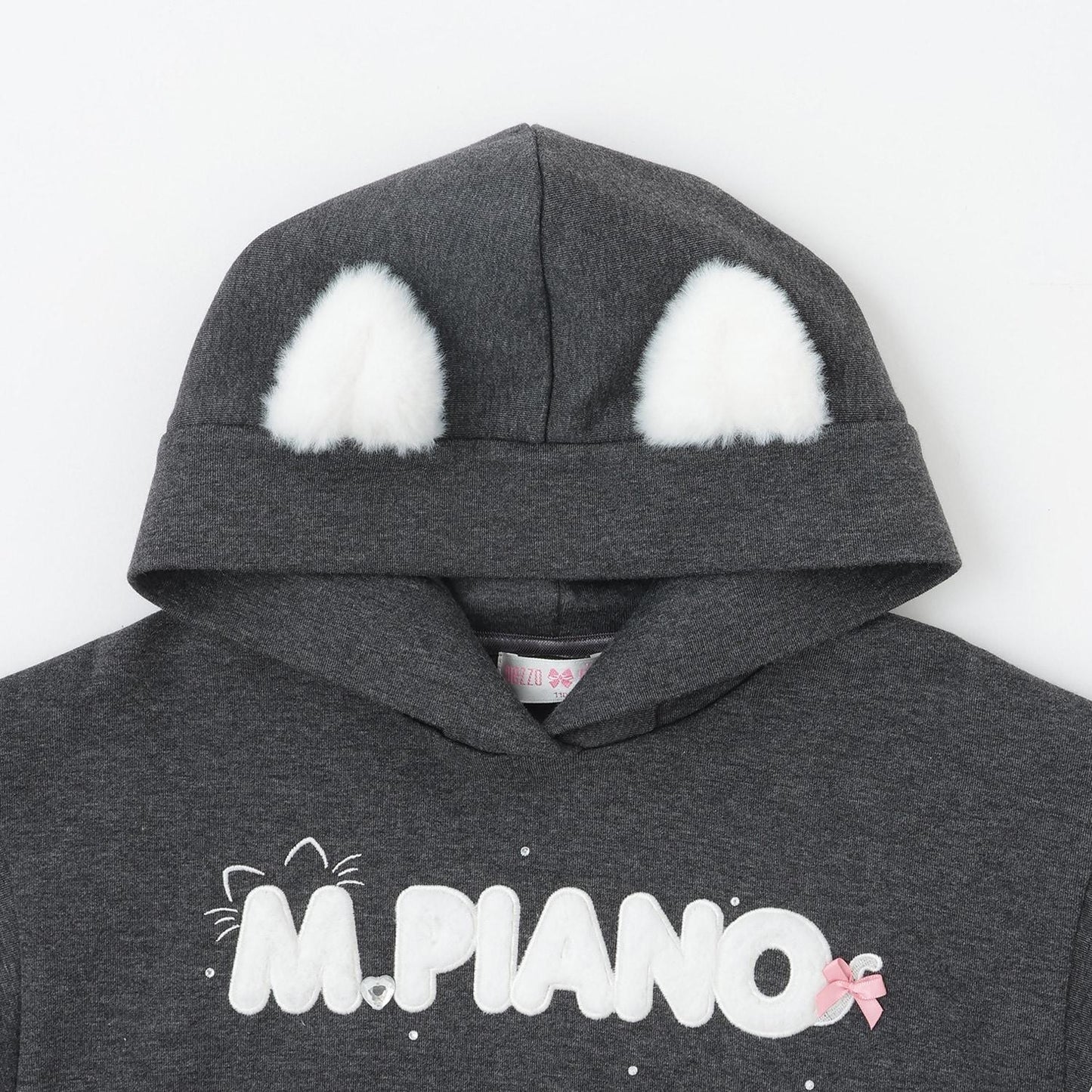 貓耳仿皮草標誌連帽衛衣