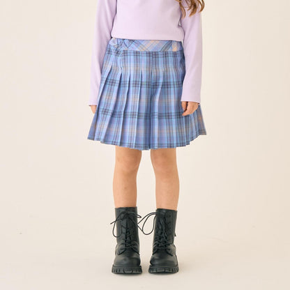 T/R格紋百褶裙褲