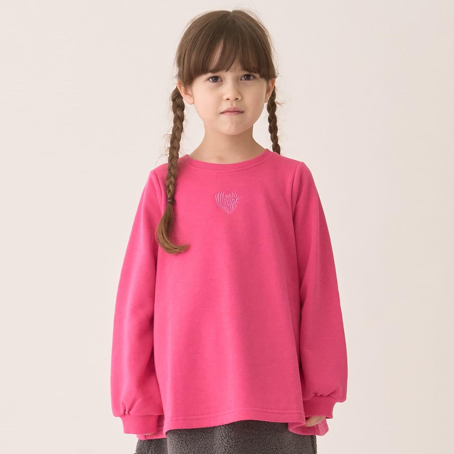 加絨A字版型單點裝飾套頭衫