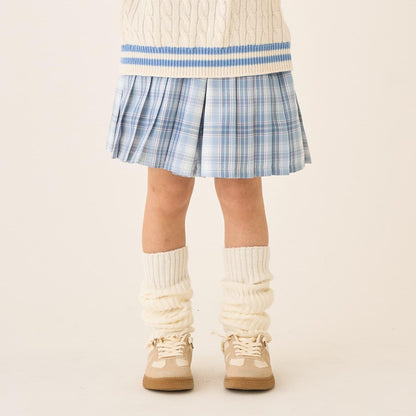 T/R格紋百褶裙褲