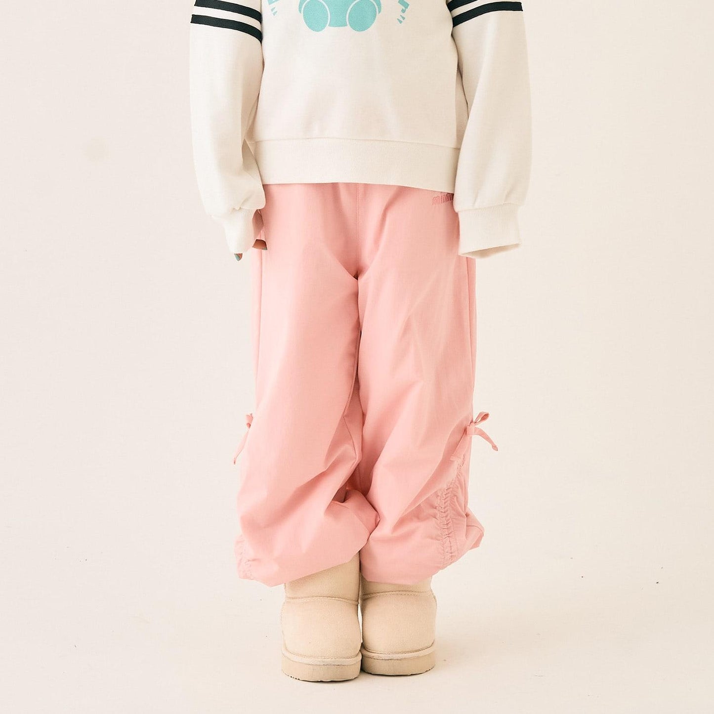 內裡抓絨抽繩尼龍長褲