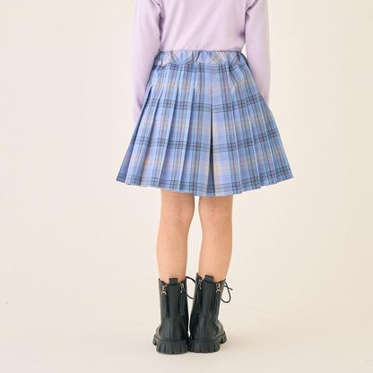 T/R格紋百褶裙褲
