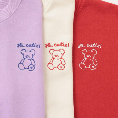 加絨背面印花拼接套頭衫