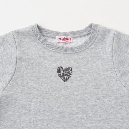 加絨A字版型單點裝飾套頭衫