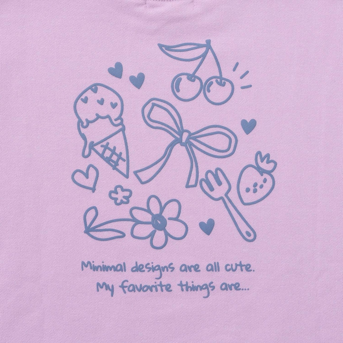 加絨背面印花拼接套頭衫