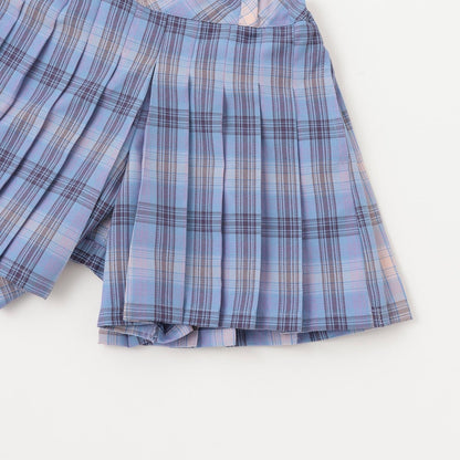 T/R格紋百褶裙褲