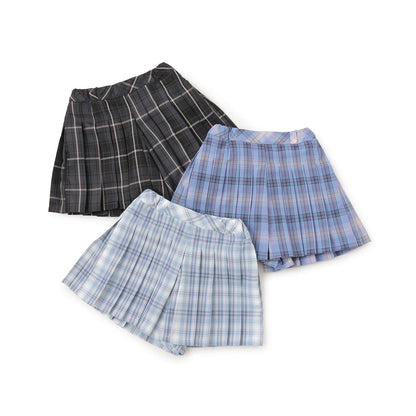 T/R格紋百褶裙褲