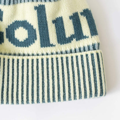 【Columbia】標誌毛球針織帽