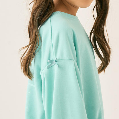 加絨背面印花套頭衫