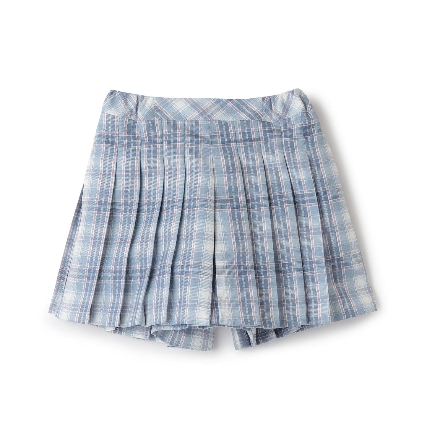 T/R格紋百褶裙褲