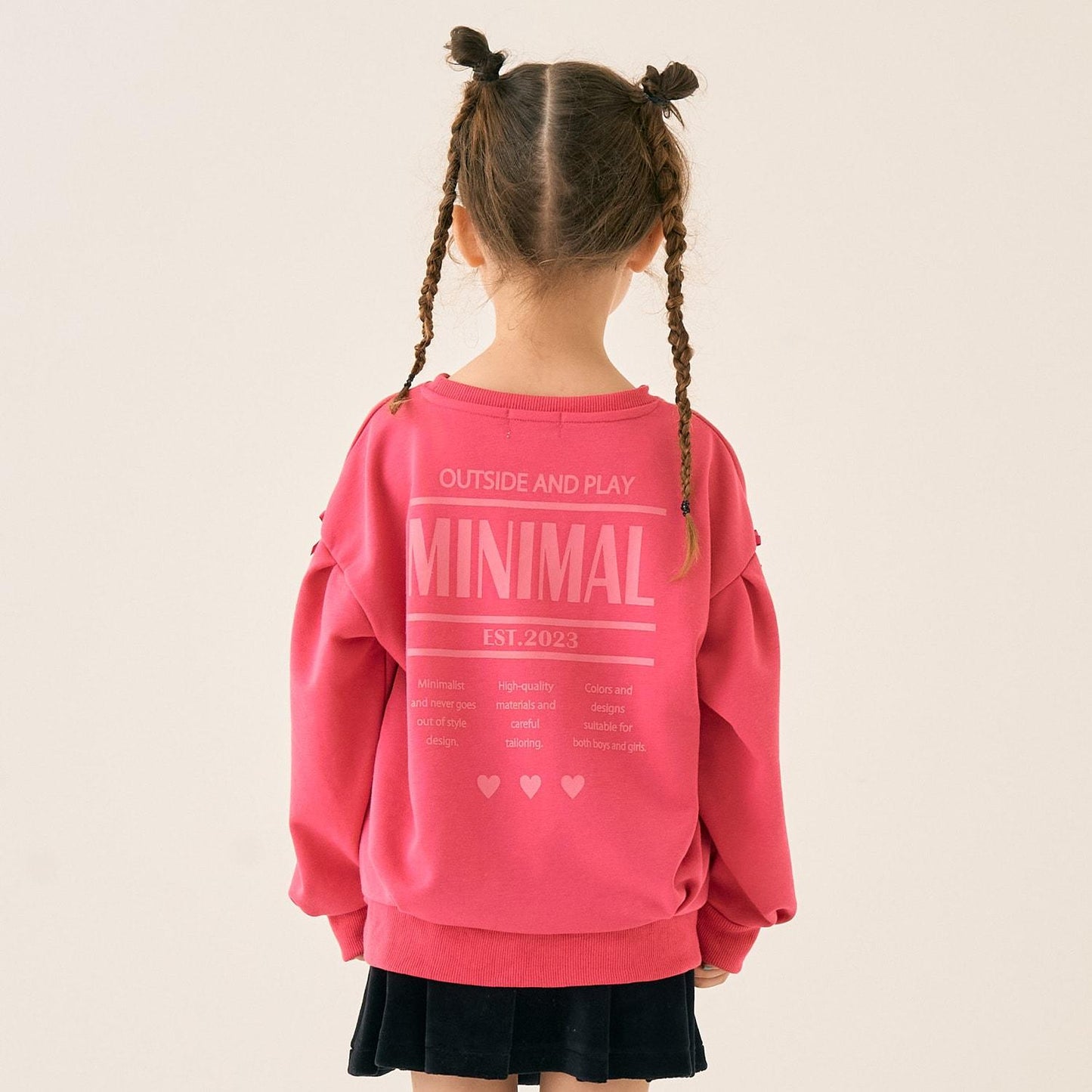 加絨背面印花套頭衫