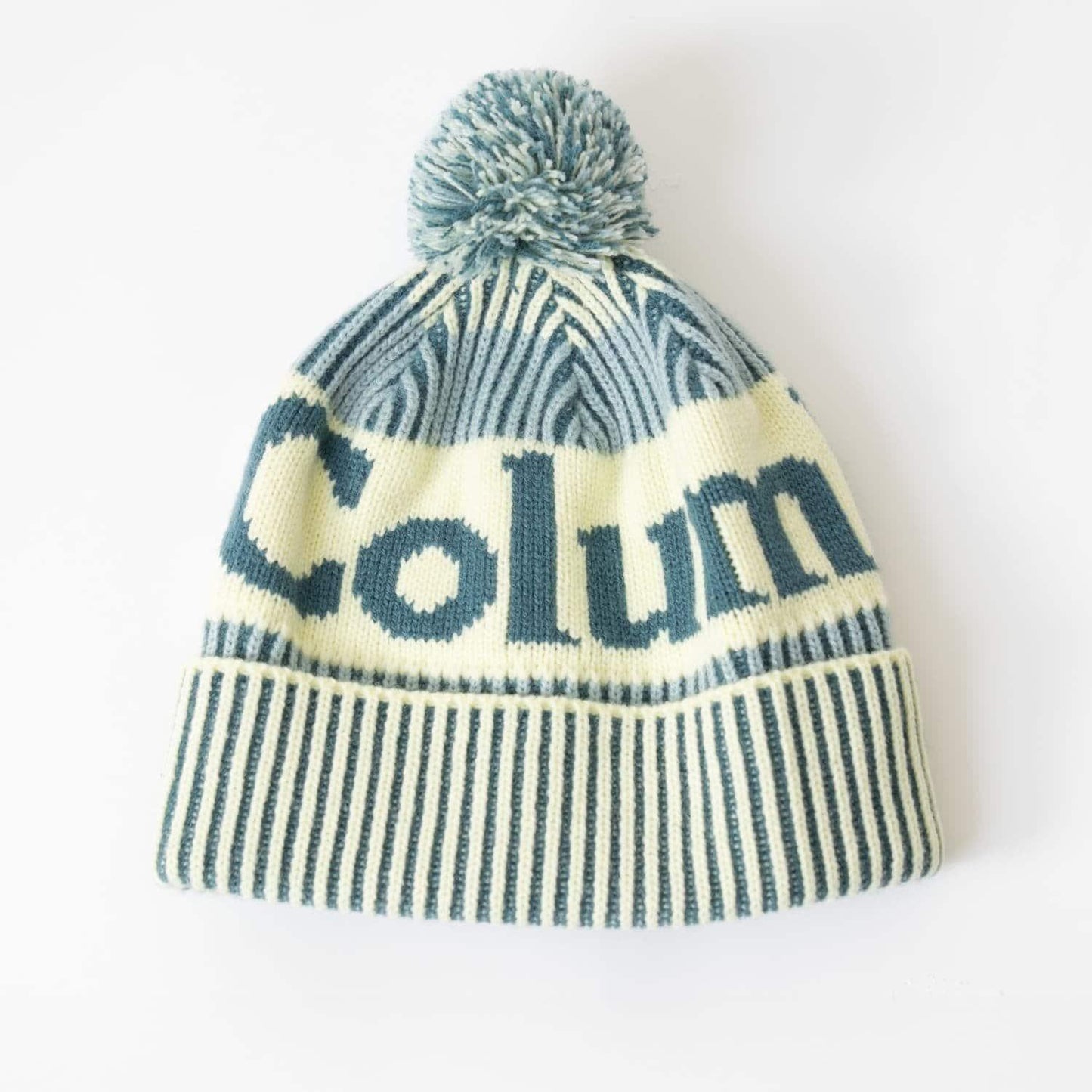 【Columbia】標誌毛球針織帽