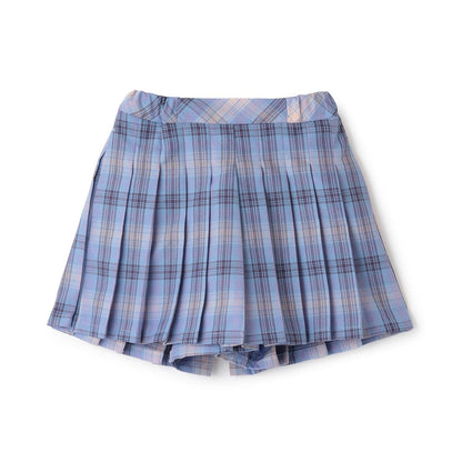 T/R格紋百褶裙褲