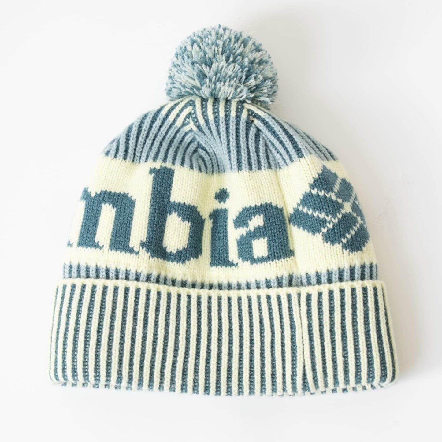 【Columbia】標誌毛球針織帽