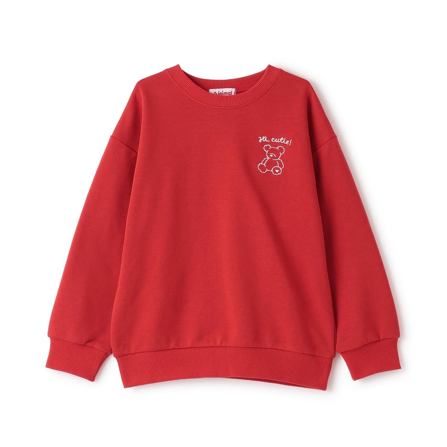 加絨背面印花拼接套頭衫