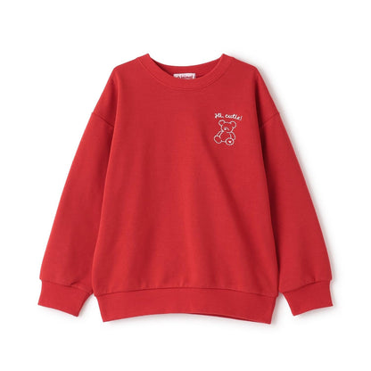 加絨背面印花拼接套頭衫