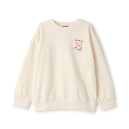 加絨背面印花拼接套頭衫