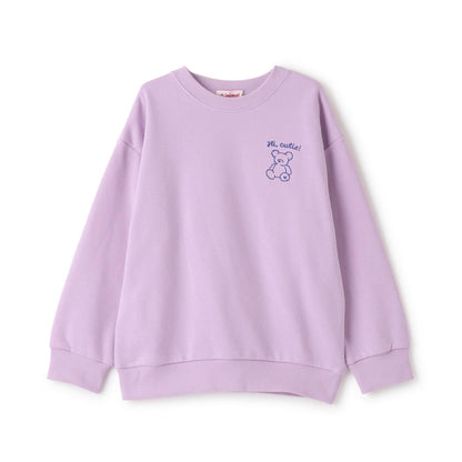 加絨背面印花拼接套頭衫