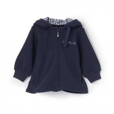 兔耳順滑內襯搖粒絨連帽衫