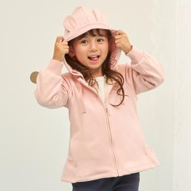 兔耳順滑內襯搖粒絨連帽衫