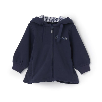 兔耳順滑內襯搖粒絨連帽衫