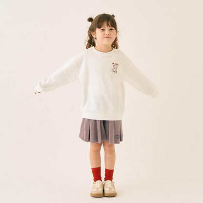 加絨背面印花拼接套頭衫