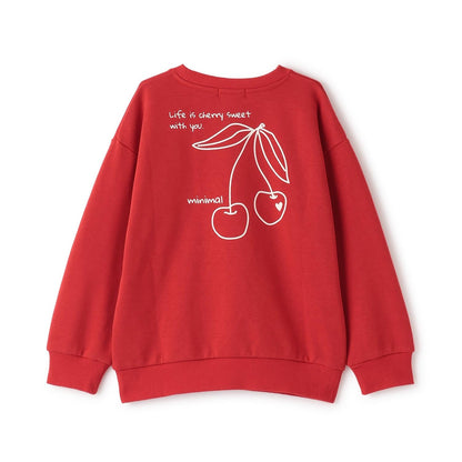 加絨背面印花拼接套頭衫