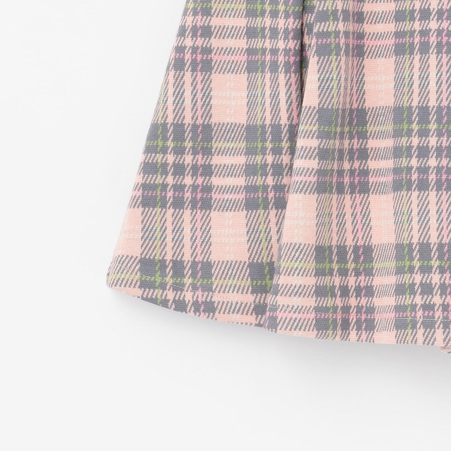 雙層提花格紋嬰兒套裝【附圍巾】