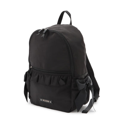 【メゾピアノママ】荷葉邊蝴蝶結媽媽雙肩包 容量約20L