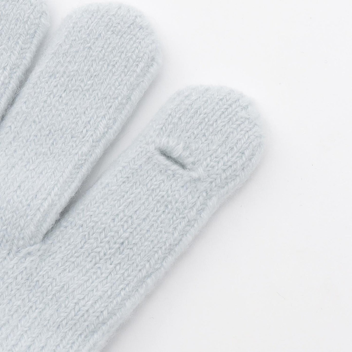 蝴蝶結仿皮草裝飾針織手套