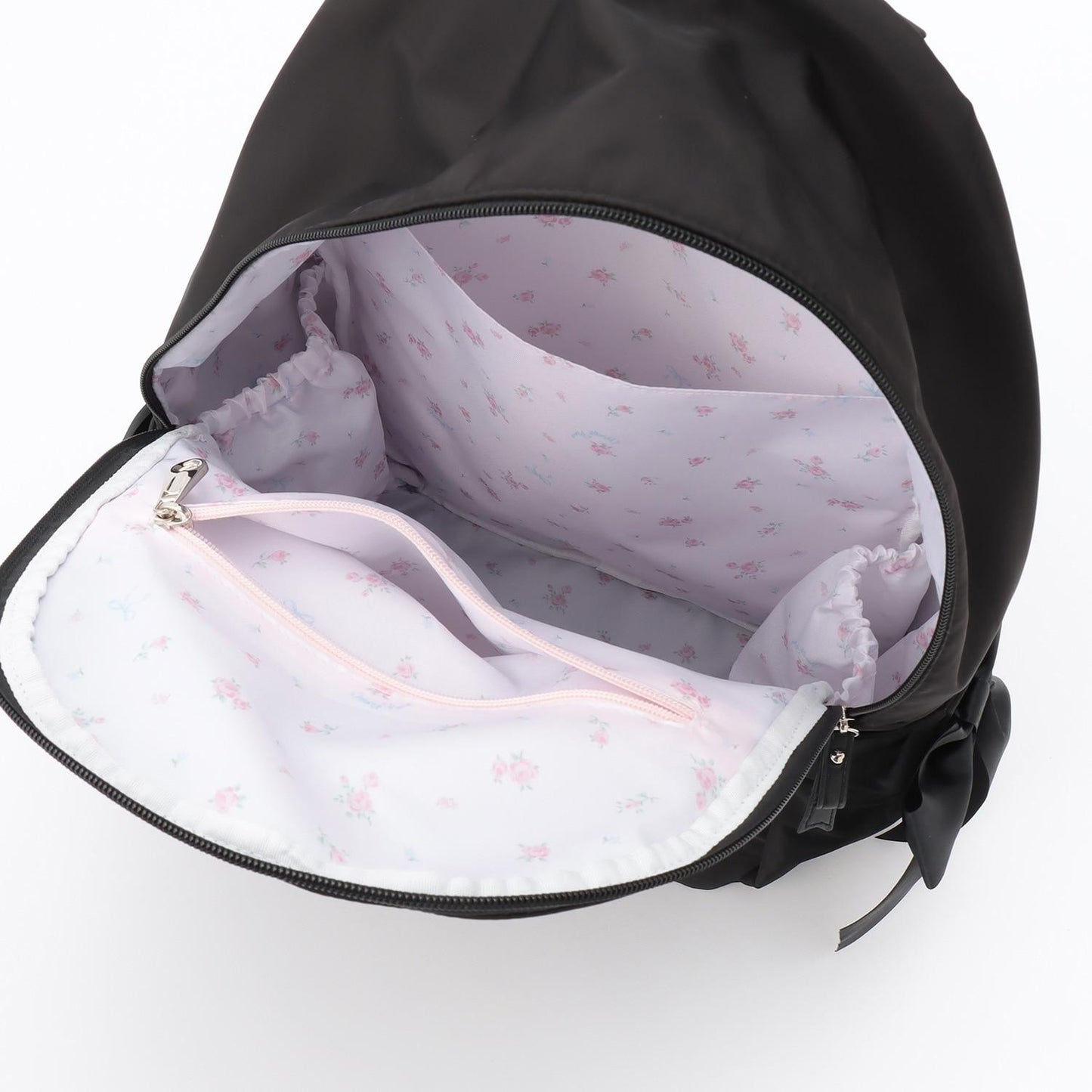 【メゾピアノママ】荷葉邊蝴蝶結媽媽雙肩包 容量約20L