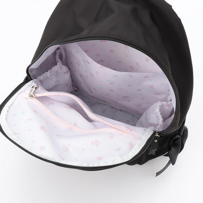 【メゾピアノママ】荷葉邊蝴蝶結媽媽雙肩包 容量約20L