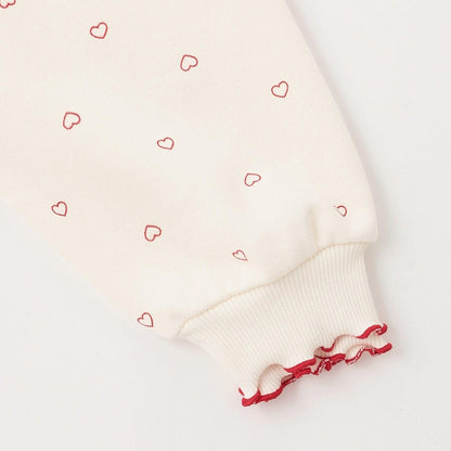 【Lycee mine 芭蕾系列】【加絨】荷葉邊羅紋拼接全印花衛衣