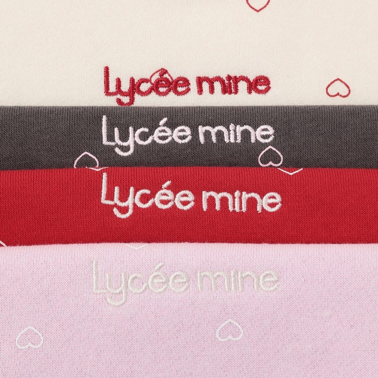 【Lycee mine 芭蕾系列】【加絨】荷葉邊羅紋拼接全印花衛衣