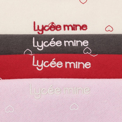 【Lycee mine 芭蕾系列】【加絨】荷葉邊羅紋拼接全印花衛衣