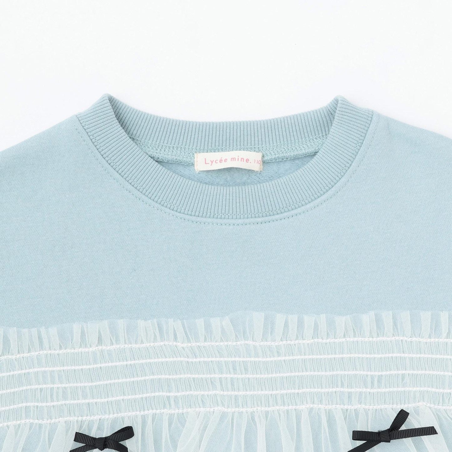 【Lycee mine 芭蕾系列】【加絨】帶蝴蝶結網紗拼接衛衣