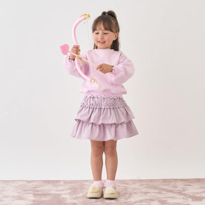 【Lycee mine 芭蕾系列】【加絨】荷葉邊羅紋拼接全印花衛衣