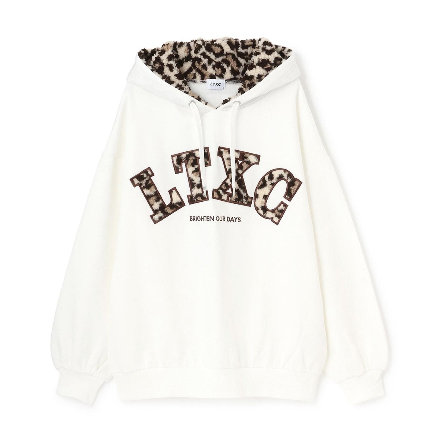 【LTXC】【100%純棉】加絨羊羔絨標誌連帽衛衣