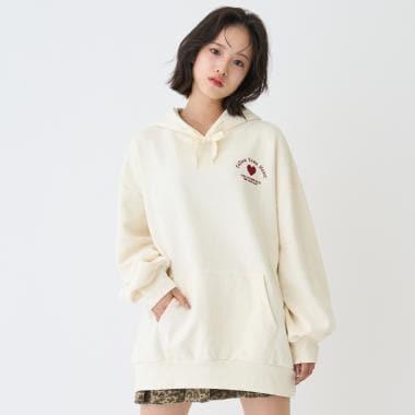 【LTXC】【純棉100%】背部字母印花長款連帽衛衣