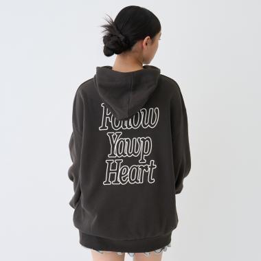 【LTXC】【純棉100%】背部字母印花長款連帽衛衣