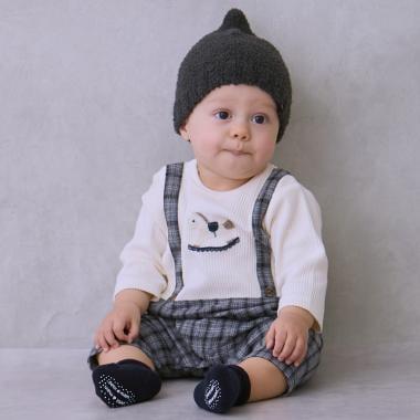 帶揹帶圖案連體衣