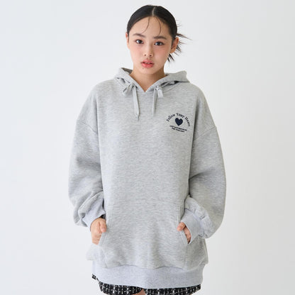 【LTXC】【純棉100%】背部字母印花長款連帽衛衣